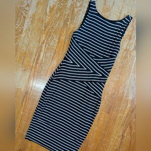 Philosophy Black and White Striped Dress